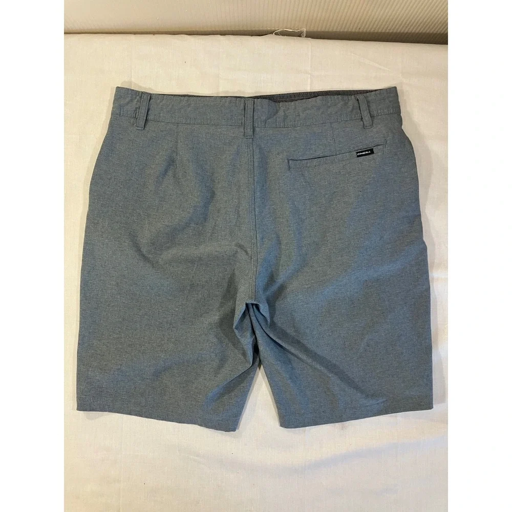 ONeill Hybrid Shorts Mens 34 Heather Gray Stretch Boardshorts Walkshorts 85773 - Picture 8 of 11